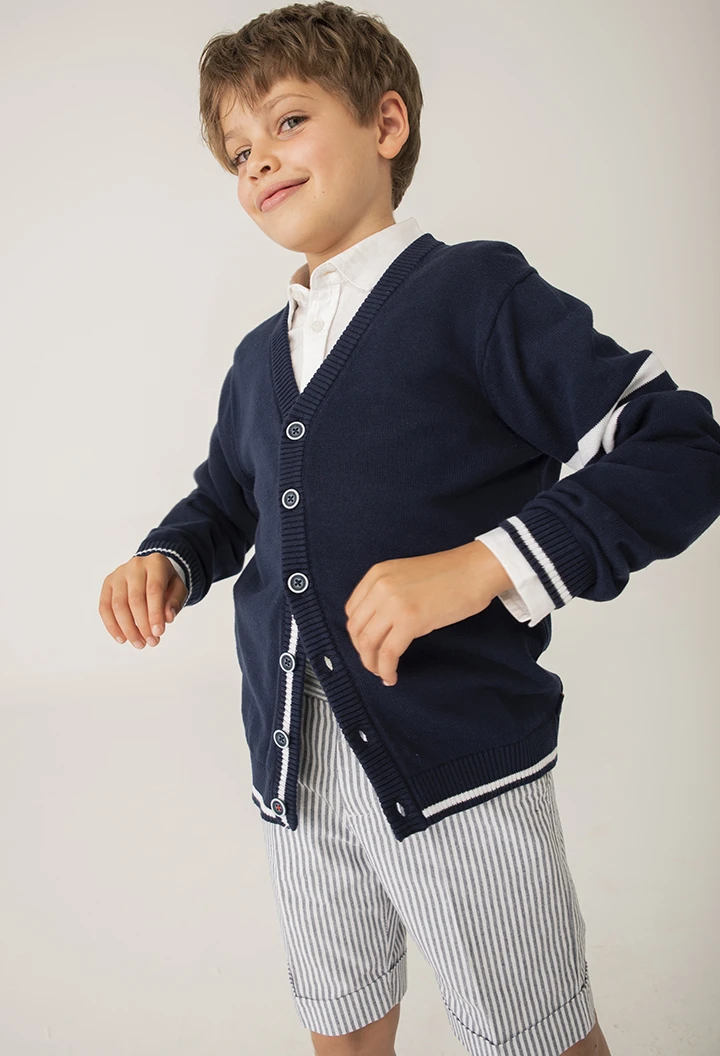 Knitwear jacket for boy