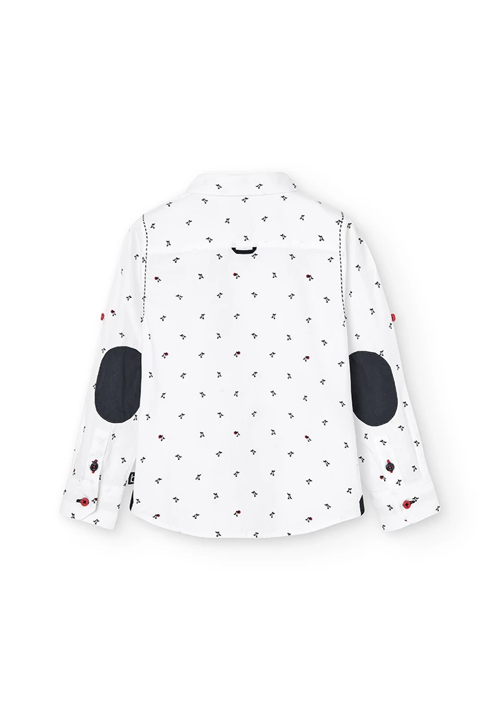 Chemise en popeline "palmiers" pour garçon
