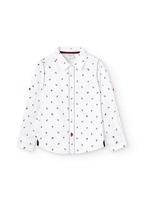 Chemise en popeline "palmiers" pour garçon