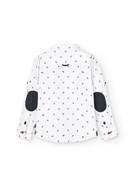 Chemise en popeline "palmiers" pour garçon