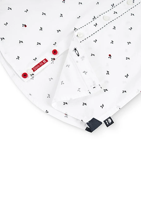 Chemise en popeline "palmiers" pour garçon