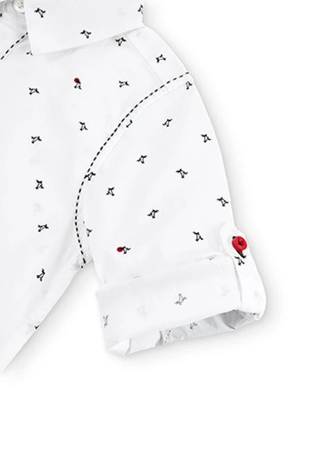 Chemise en popeline "palmiers" pour garçon