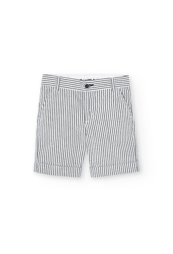 Oxford bermuda shorts striped for boy