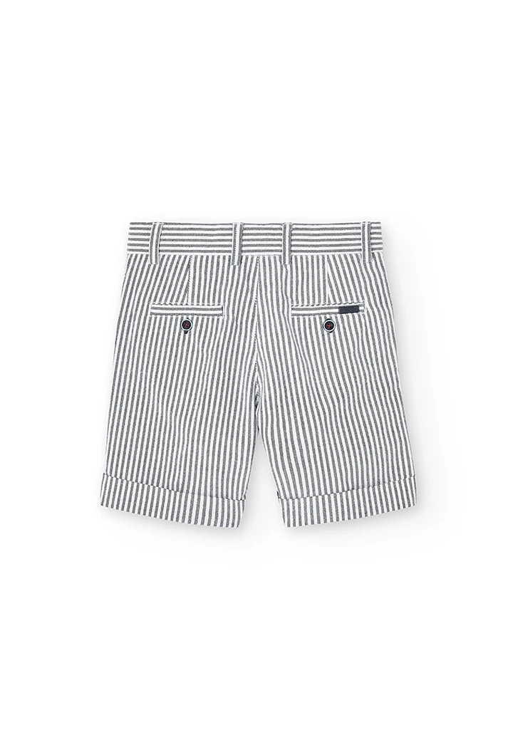 Oxford bermuda shorts striped for boy