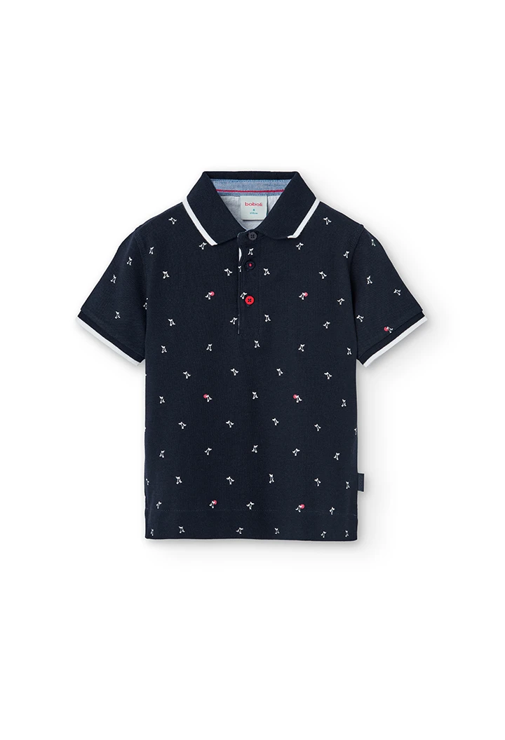 Polo piqué "palmeras" de niño