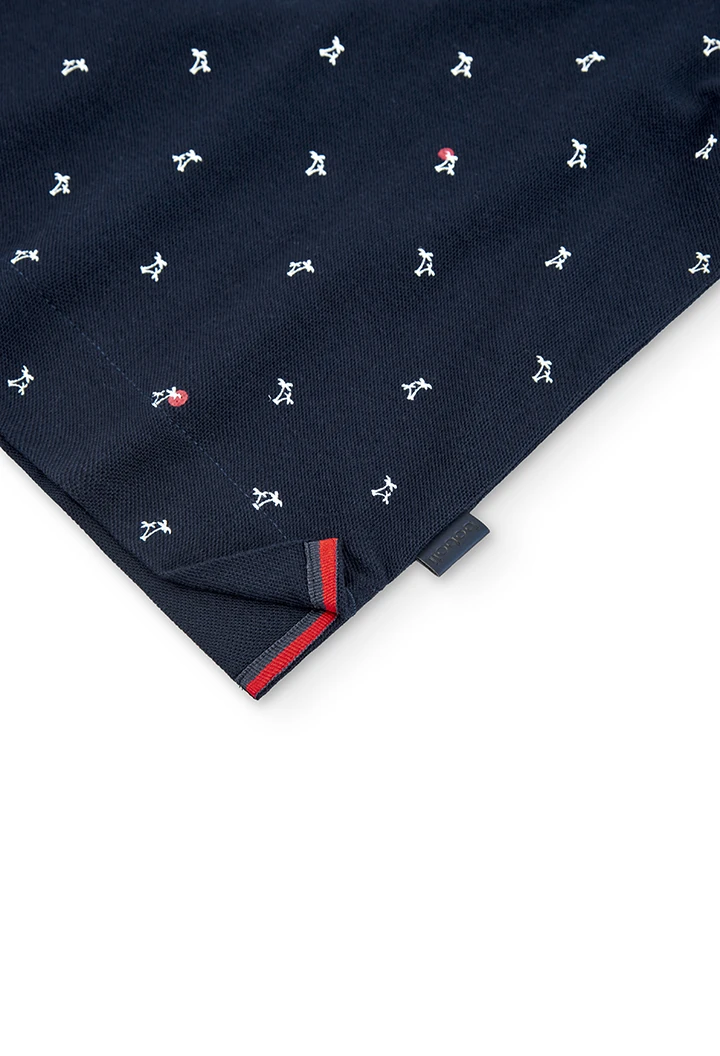 Pique polo "palm trees" for boy