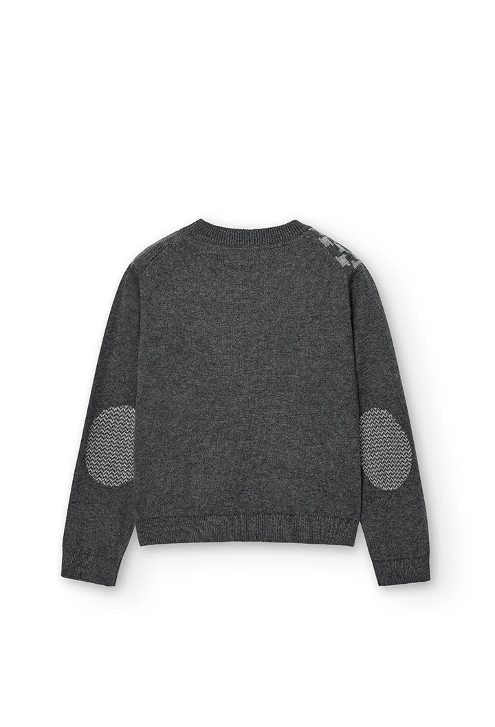Pull avec coudieres pour garçon