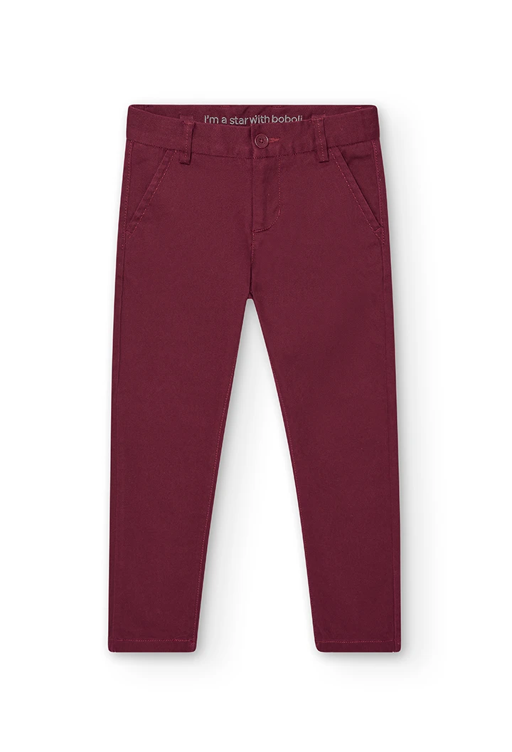 Stretch satin trousers for boy -BCI