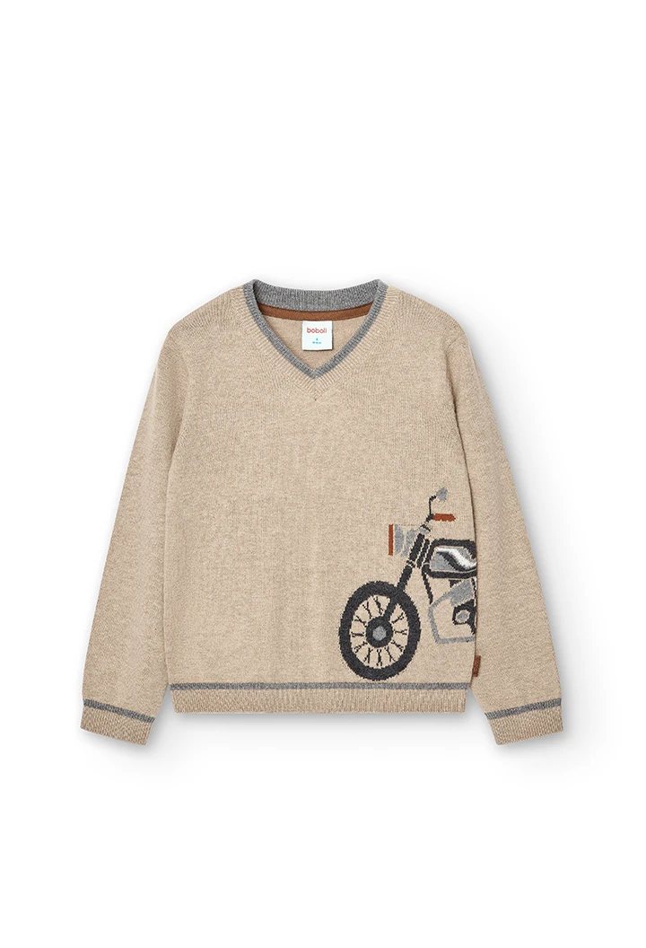 Knitwear pullover \"motorcycle\" for boy