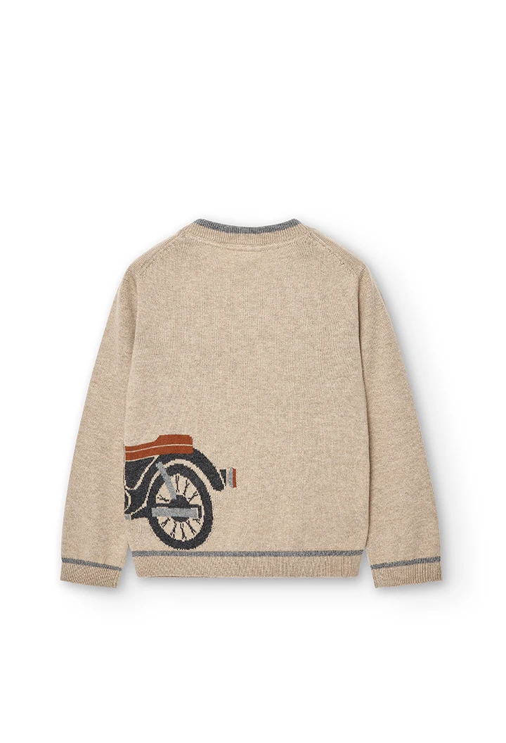 Pullover tricot "motorcycle" para menino