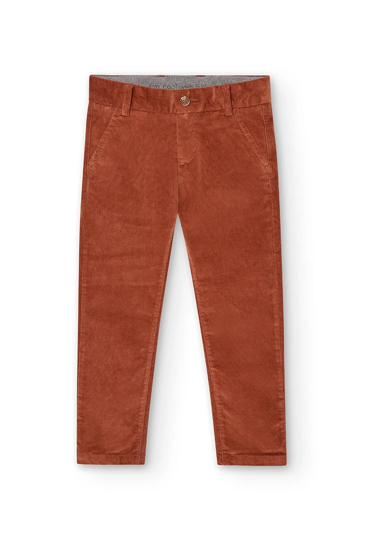 Pantalón micropana de niño en color cobre -BCI