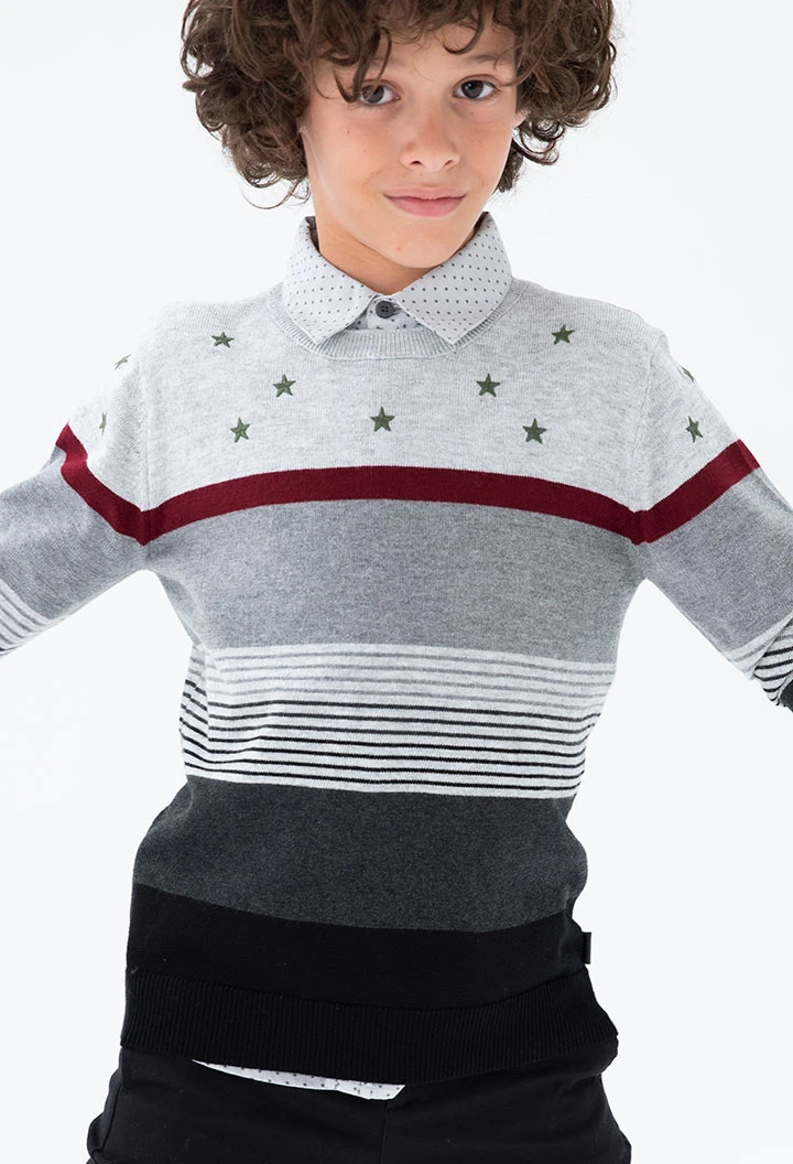 Knitwear pullover striped for boy
