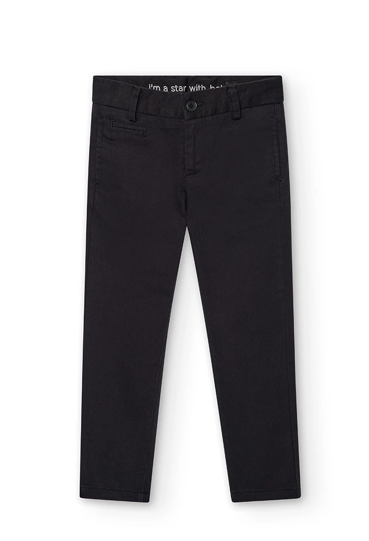 Pantalon stretch en satin pour garçon