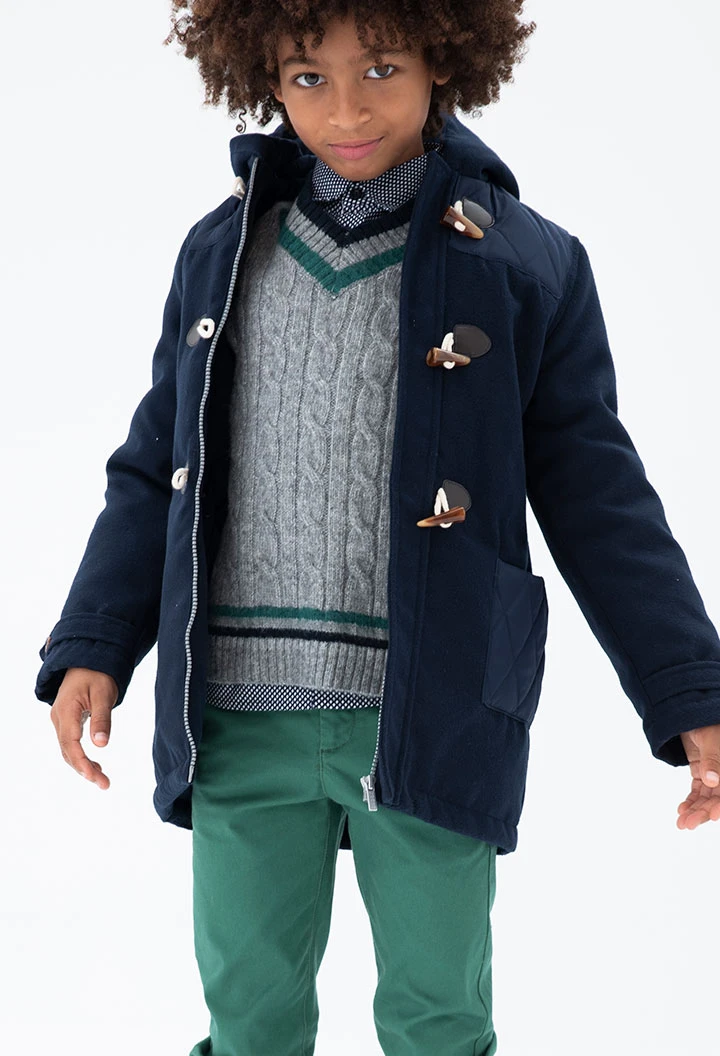 Pull col v pour garçon