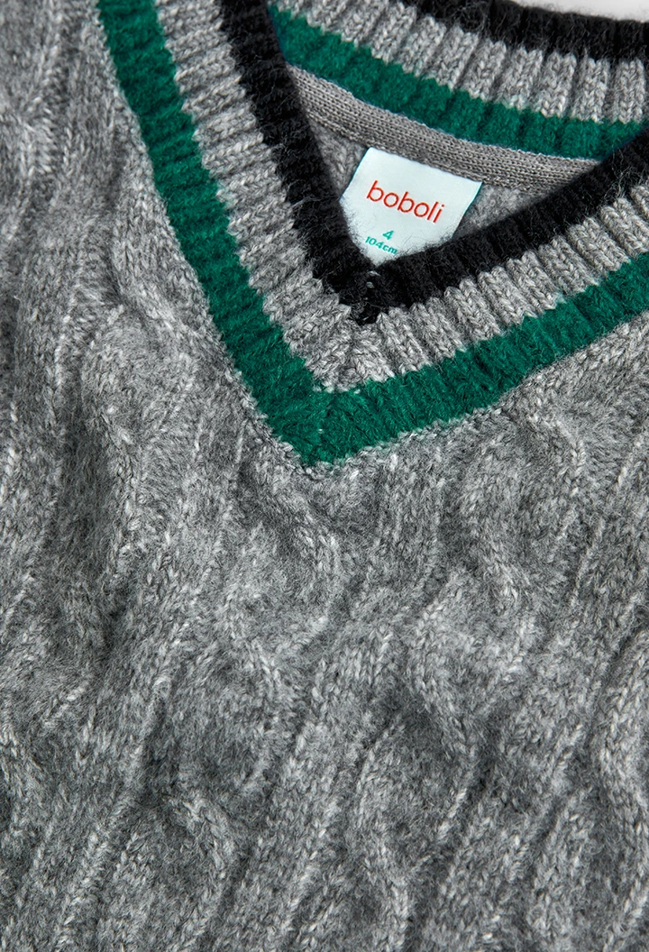 Pull col v pour garçon