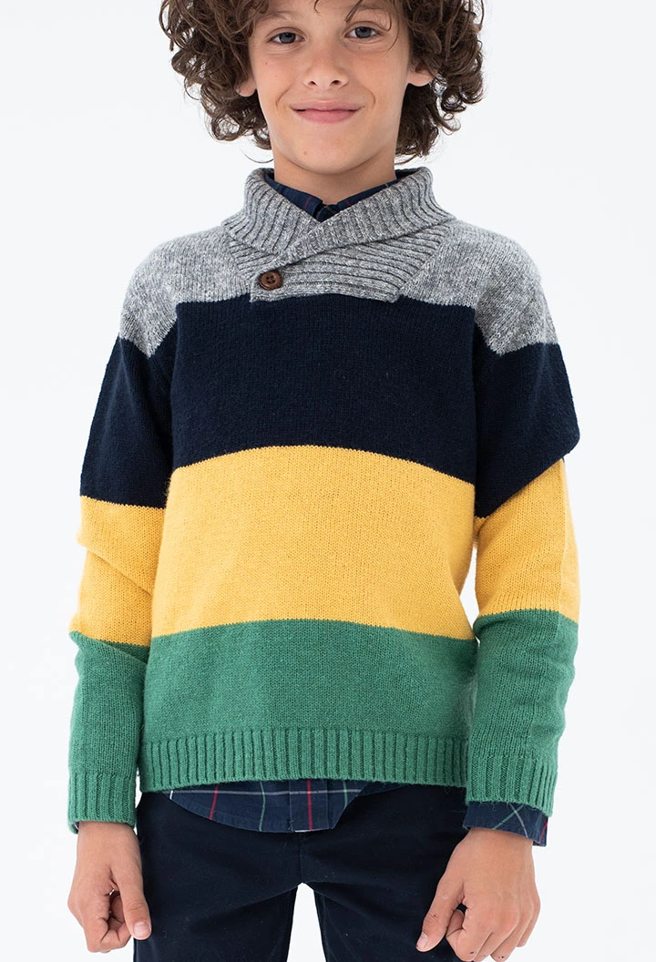 Strick pullover gestreift für junge