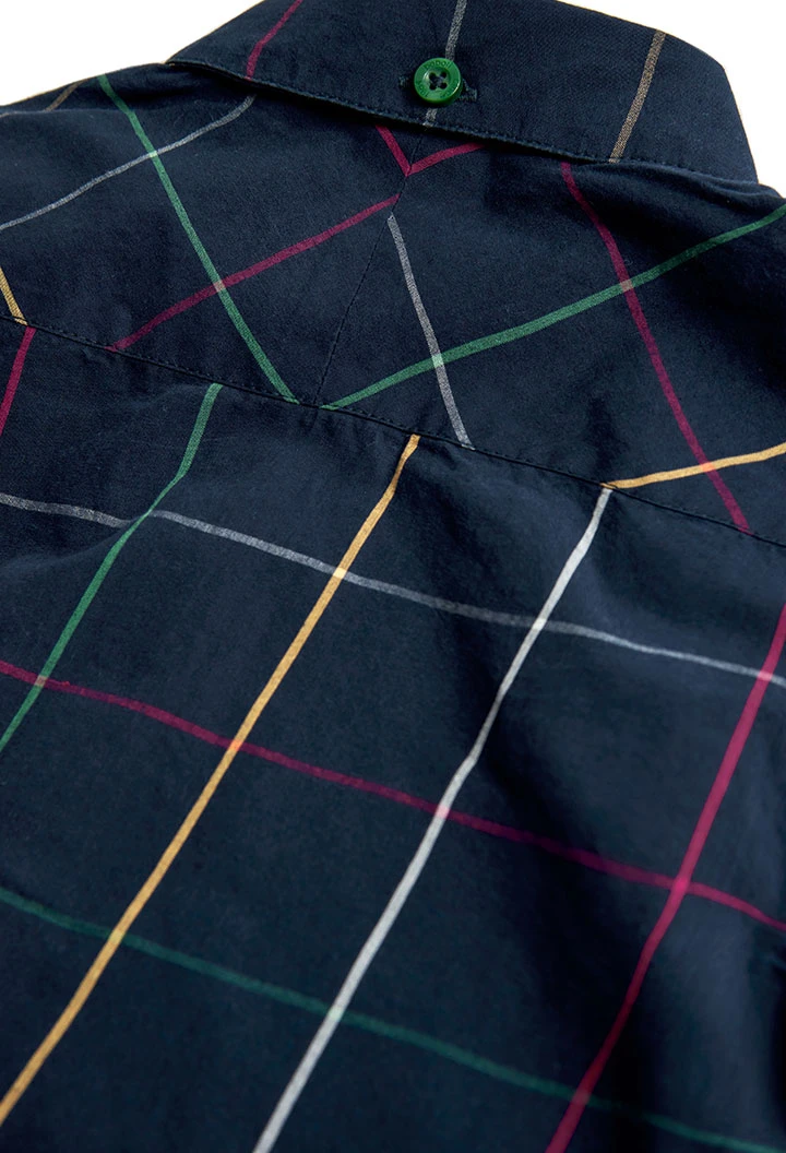 Chemise en popeline a carreaux pour garçon