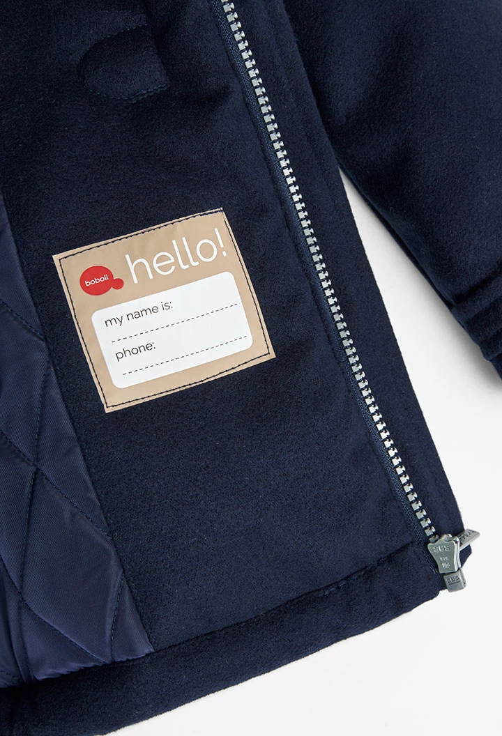 Cloth jacket hooded for boy