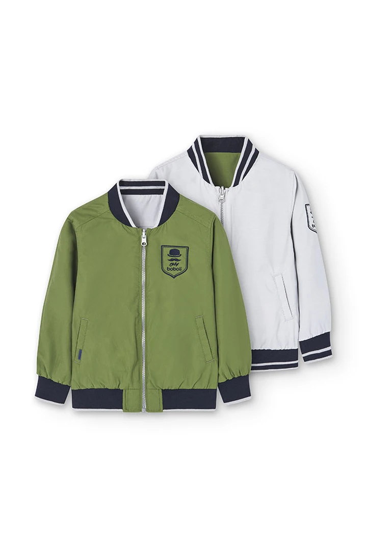 Veste en tissu technique pour garçon en vert