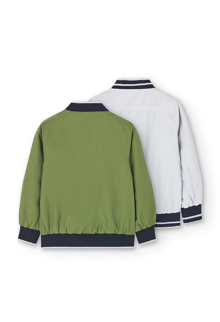 Veste en tissu technique pour garçon en vert