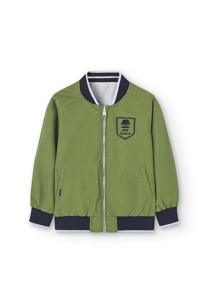 Veste en tissu technique pour garçon en vert
