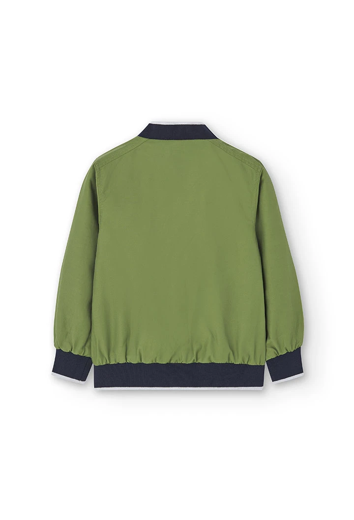 Jacke aus technischem Gewebe für Jungen, in Farbe Grün