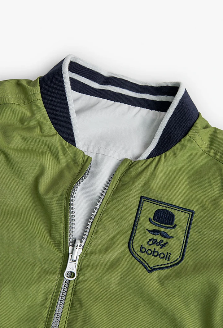 Veste en tissu technique pour garçon en vert