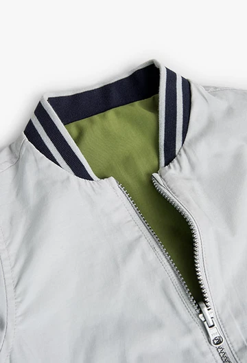 Jacke aus technischem Gewebe für Jungen, in Farbe Grün
