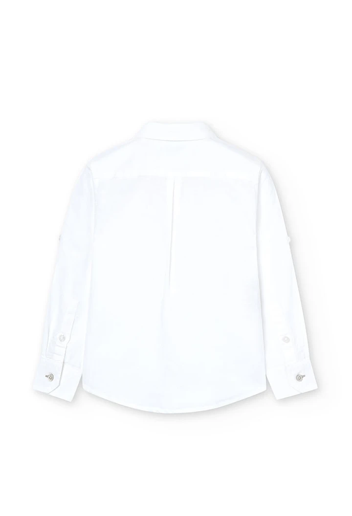 Chemise en lin pour bébé garçon, couleur blanche