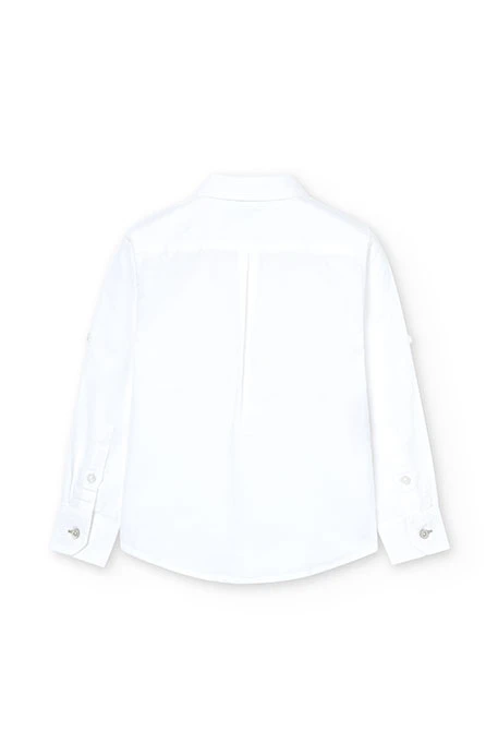 Leinenhemd für Jungen hemd in Farbe Weiß 