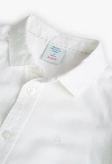 Leinenhemd für Jungen hemd in Farbe Weiß 