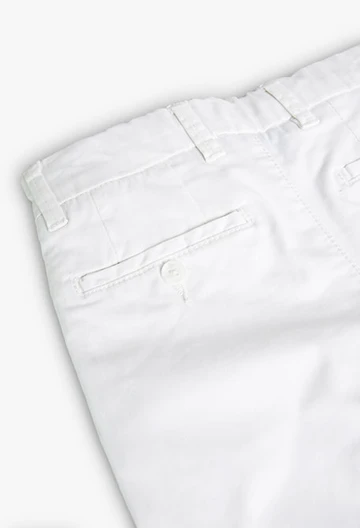 Pantaloni in raso elasticizzati da bambino bianchi