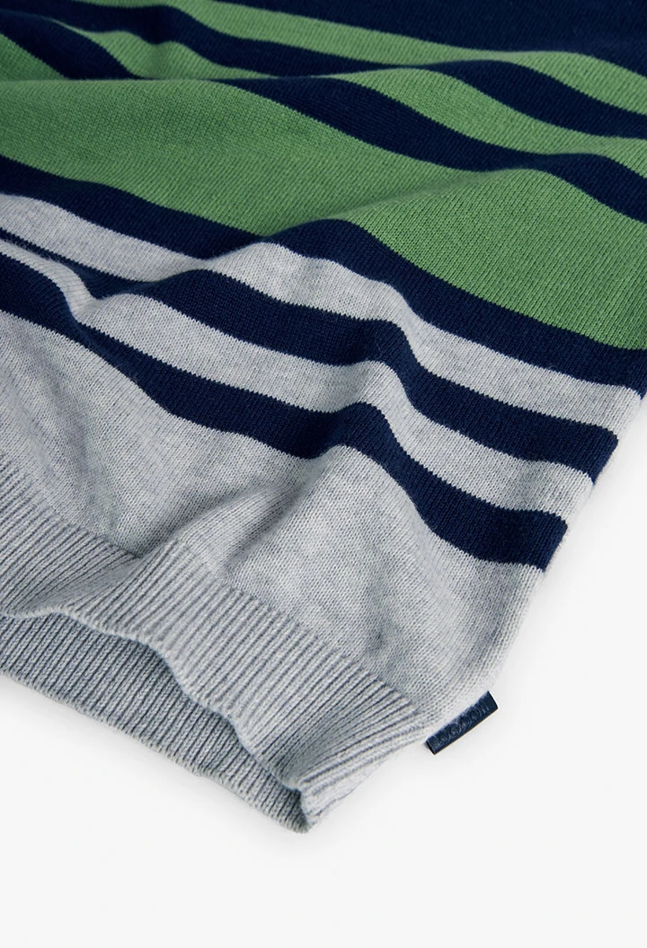 Jersey de tricotosa de niño en azul marino