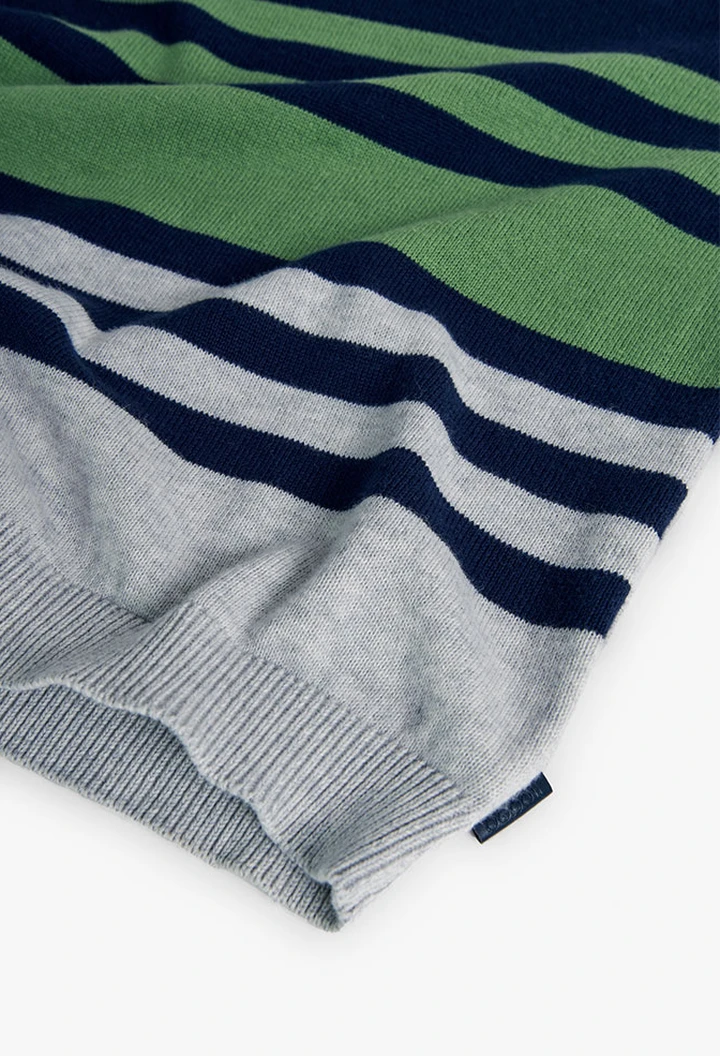 Pull tricoté bleu marine pour garçon