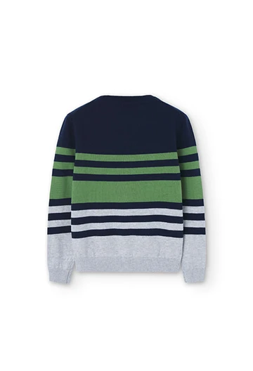 Boy\'s navy blue knit jumper