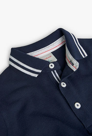 Piqué-Poloshirt für Jungen, in Marineblau