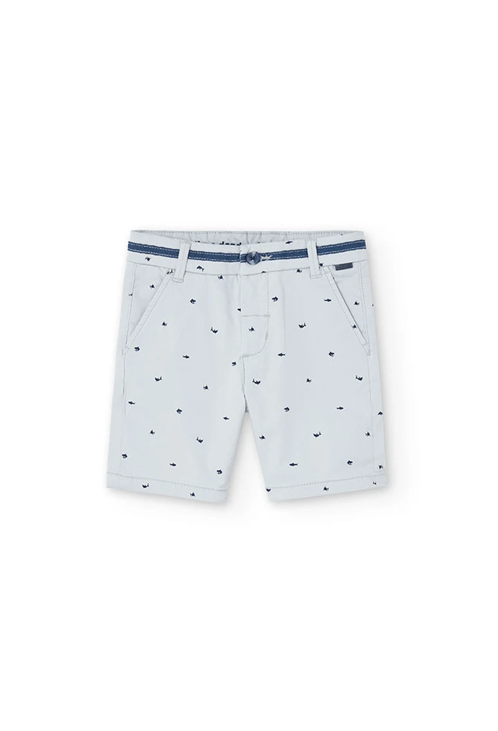 Bermuda garçon en satin imprimé