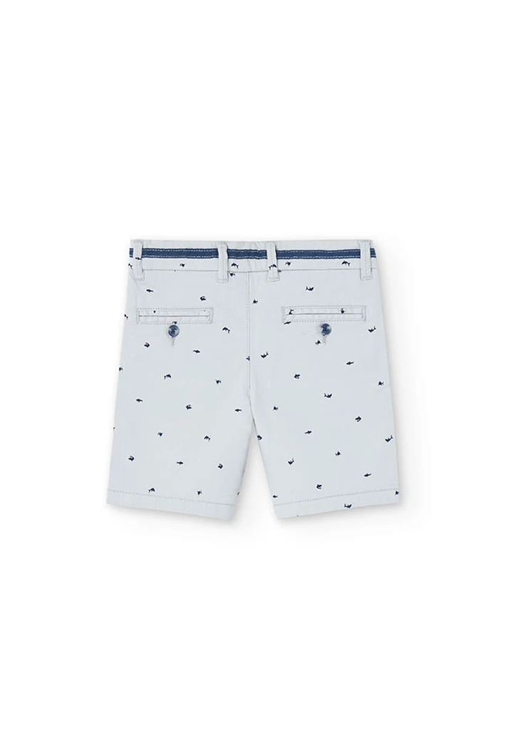Bermuda garçon en satin imprimé