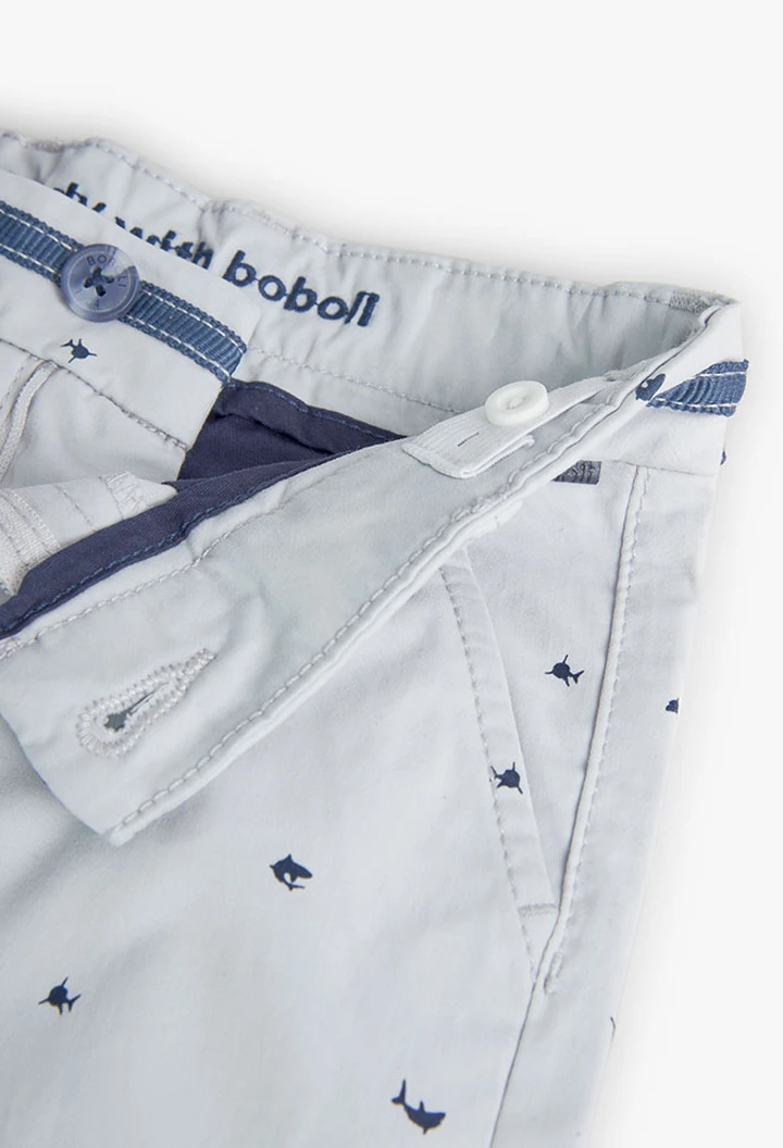 Bermuda garçon en satin imprimé