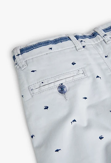 Boy\'s printed satin Bermuda shorts