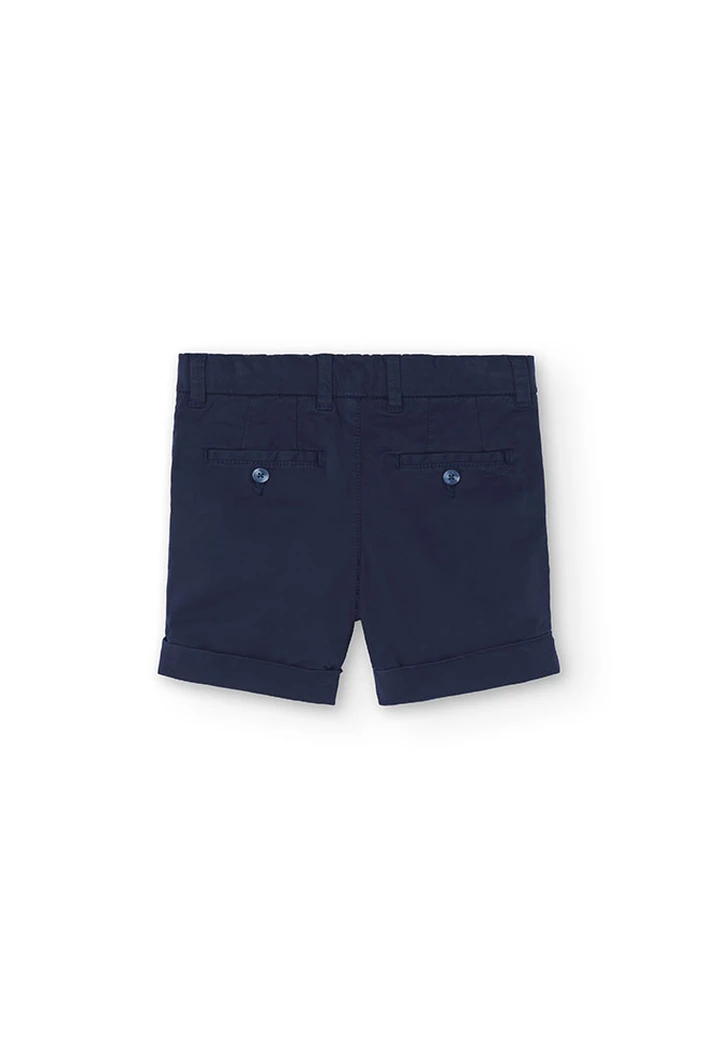 Bermuda garçon en satin bleu marine