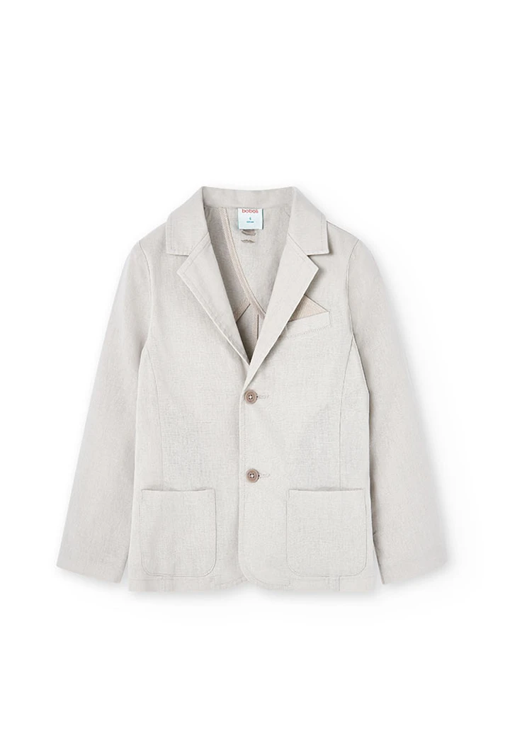 Blazer en lin beige pour enfant
