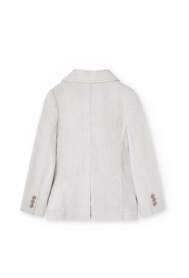 Blazer en lin beige pour enfant