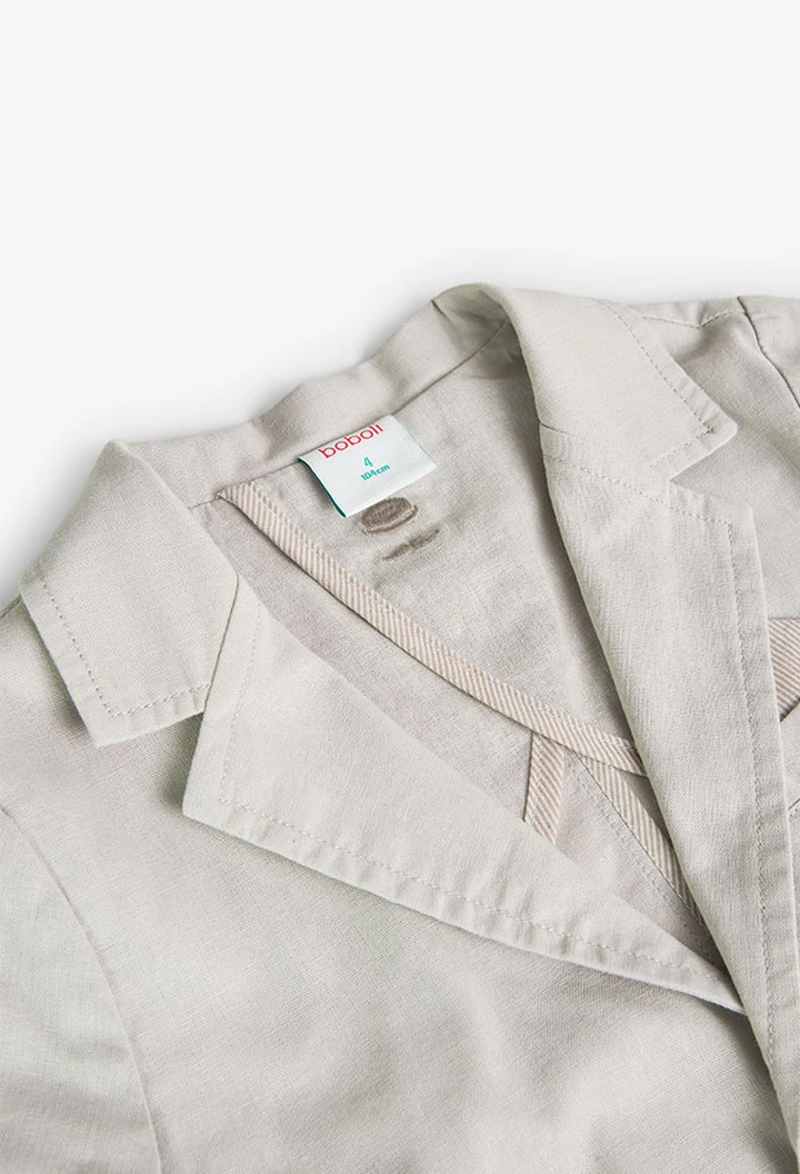Blazer en lin beige pour enfant