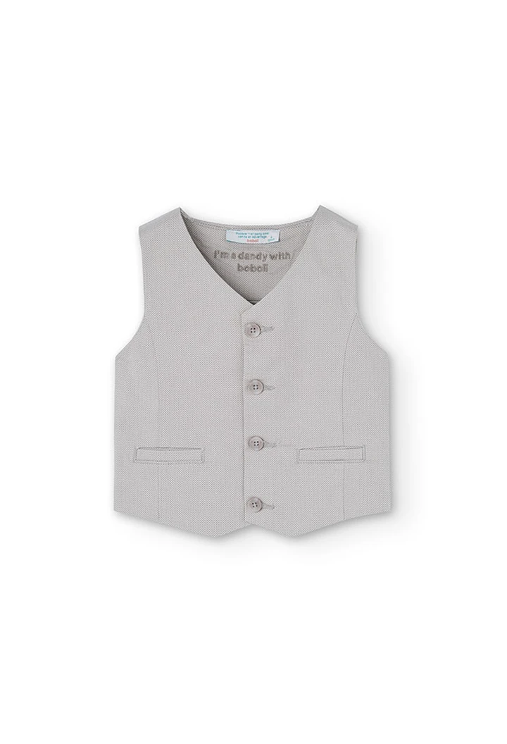 Gilet satin imprimé garçon