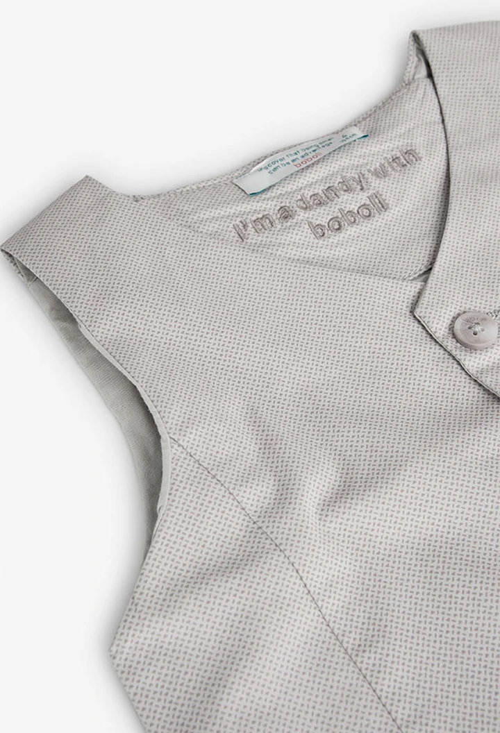 Gilet satin imprimé garçon
