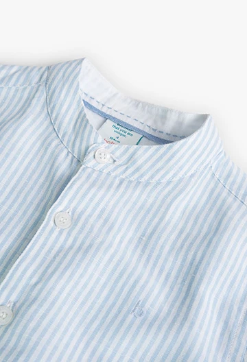 Camicia di lino a strisce da bambino