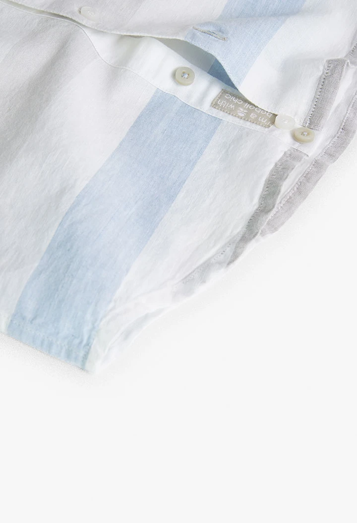 Chemise en lin rayée pour garçon