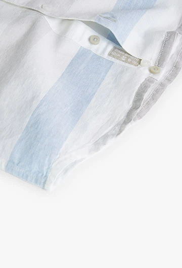Camicia di lino da bambino a strisce