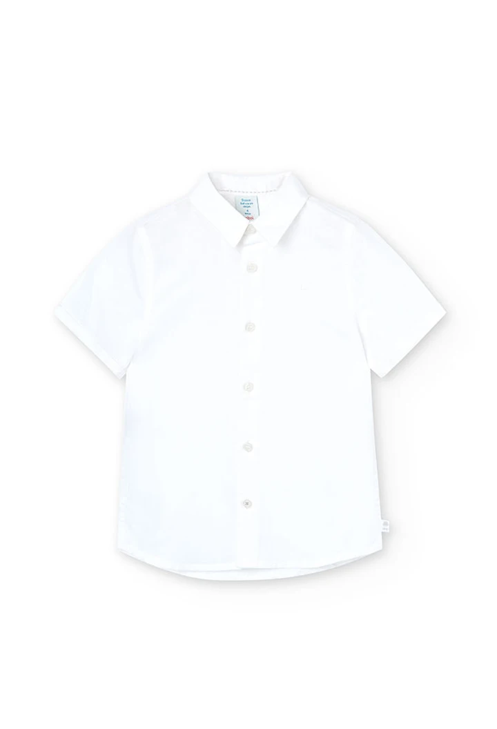 Chemise en lin pour garçon, couleur blanche